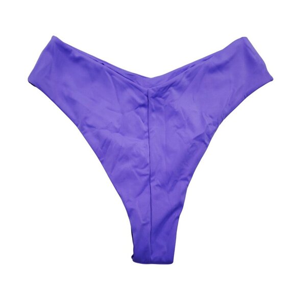 Two-Piece Purple Bikini Set Twist Front Top & High-Waisted Bottoms Womens Swimwe - Picture 7 of 7